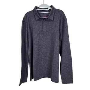 Men's WestZeroOne Heathered Purple Long Sleeve Polo Shirt | Size XL